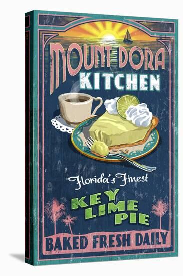 Mount Dora, Florida - Key Lime Pie Sign-Lantern Press-Stretched Canvas