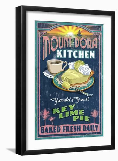 Mount Dora, Florida - Key Lime Pie Sign-Lantern Press-Framed Art Print