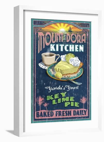 Mount Dora, Florida - Key Lime Pie Sign-Lantern Press-Framed Art Print