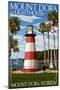 Mount Dora, Florida - Lighthouse-Lantern Press-Mounted Art Print