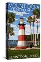 Mount Dora, Florida - Lighthouse-Lantern Press-Stretched Canvas