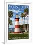 Mount Dora, Florida - Lighthouse-Lantern Press-Framed Art Print