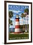 Mount Dora, Florida - Lighthouse-Lantern Press-Framed Art Print