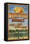 Mount Dora, Florida - Orange Orchard Sign-Lantern Press-Framed Stretched Canvas