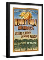 Mount Dora, Florida - Orange Orchard Sign-Lantern Press-Framed Art Print