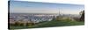 Mount Eden Volanic Crater and City Skyline Auckland, North Island, New Zealand, Australasia-Doug Pearson-Stretched Canvas
