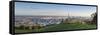 Mount Eden Volanic Crater and City Skyline Auckland, North Island, New Zealand, Australasia-Doug Pearson-Framed Stretched Canvas