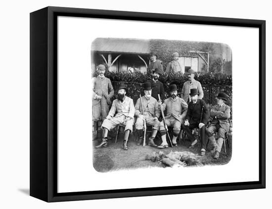 Mount Edgcumbe, Group Photo with Edward Vii, C1882-null-Framed Stretched Canvas