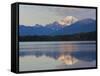 Mount Edith Cavell Reflected in Pyramid Lake, Early Morning, Jasper National Park, UNESCO World Her-Martin Child-Framed Stretched Canvas