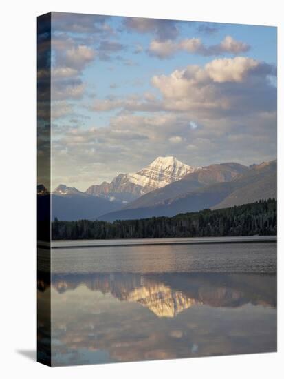 Mount Edith Cavell Reflected in Pyramid Lake, Early Morning, Jasper National Park, UNESCO World Her-Martin Child-Stretched Canvas