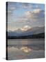Mount Edith Cavell Reflected in Pyramid Lake, Early Morning, Jasper National Park, UNESCO World Her-Martin Child-Stretched Canvas