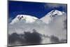 Mount Elbrus Surrounded by Clouds, Seen from Mount Cheget in the Morning, Caucasus, Russia-Schandy-Mounted Photographic Print