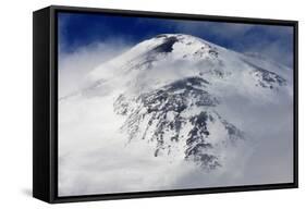 Mount Elbrus, the Highest Mountain in Europe (5,642M) Surrounded by Clouds, Caucasus, Russia-Schandy-Framed Stretched Canvas