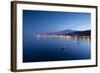 Mount Etna and Giardini Naxos at Dusk, Sicily, Italy, Mediterranean, Europe-John-Framed Photographic Print