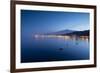 Mount Etna and Giardini Naxos at Dusk, Sicily, Italy, Mediterranean, Europe-John-Framed Photographic Print