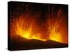 Mount Etna Erupting at Night-null-Stretched Canvas