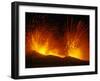 Mount Etna Erupting at Night-null-Framed Photographic Print