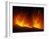 Mount Etna Erupting at Night-null-Framed Photographic Print