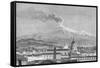 Mount Etna, from Catania-German School-Framed Stretched Canvas