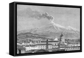 Mount Etna, from Catania-German School-Framed Stretched Canvas