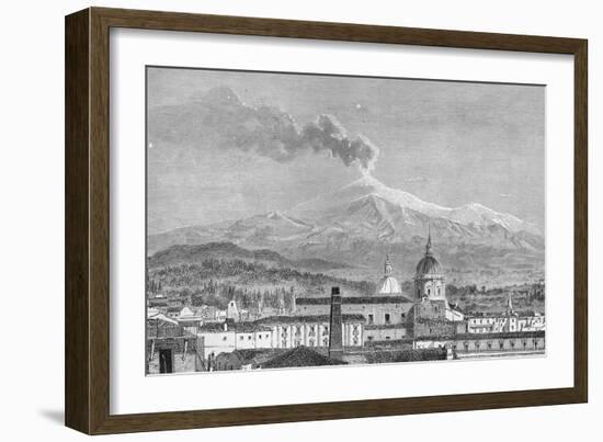 Mount Etna, from Catania-German School-Framed Giclee Print