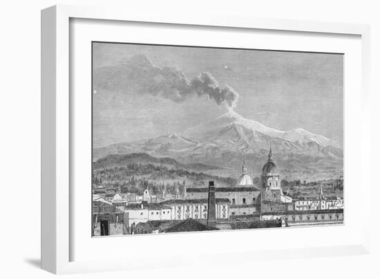 Mount Etna, from Catania-German School-Framed Giclee Print