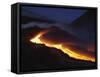 Mount Etna Lava Flow at Night, Sicily, Italy-null-Framed Stretched Canvas