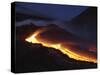 Mount Etna Lava Flow at Night, Sicily, Italy-null-Stretched Canvas