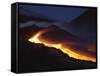 Mount Etna Lava Flow at Night, Sicily, Italy-null-Framed Stretched Canvas