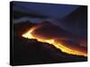 Mount Etna Lava Flow at Night, Sicily, Italy-null-Stretched Canvas