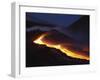 Mount Etna Lava Flow at Night, Sicily, Italy-null-Framed Premium Photographic Print