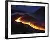 Mount Etna Lava Flow at Night, Sicily, Italy-null-Framed Photographic Print