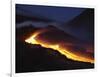 Mount Etna Lava Flow at Night, Sicily, Italy-null-Framed Photographic Print