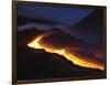 Mount Etna Lava Flow at Night, Sicily, Italy-null-Framed Photographic Print