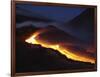 Mount Etna Lava Flow at Night, Sicily, Italy-null-Framed Photographic Print