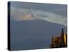 Mount Etna Volcano from Taormina, Mount Etna Region, Sicily, Italy, Europe-Duncan Maxwell-Stretched Canvas