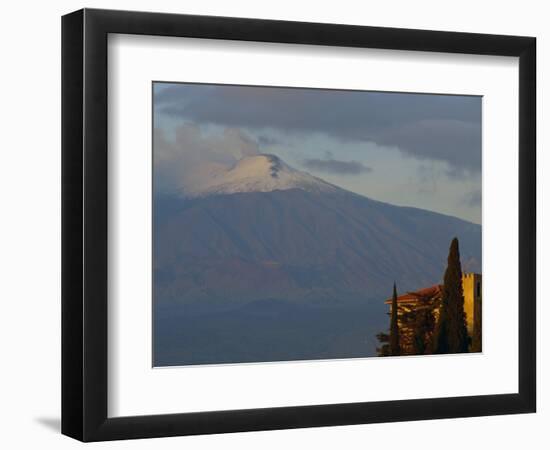 Mount Etna Volcano from Taormina, Mount Etna Region, Sicily, Italy, Europe-Duncan Maxwell-Framed Photographic Print