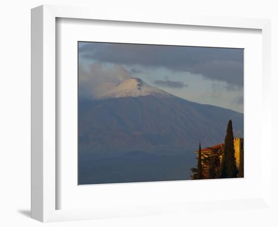 Mount Etna Volcano from Taormina, Mount Etna Region, Sicily, Italy, Europe-Duncan Maxwell-Framed Photographic Print