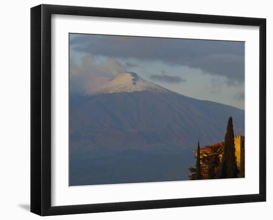 Mount Etna Volcano from Taormina, Mount Etna Region, Sicily, Italy, Europe-Duncan Maxwell-Framed Photographic Print