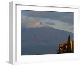 Mount Etna Volcano from Taormina, Mount Etna Region, Sicily, Italy, Europe-Duncan Maxwell-Framed Photographic Print