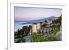 Mount Etna Volcano Rising Above Taormina at Sunrise-Matthew Williams-Ellis-Framed Photographic Print