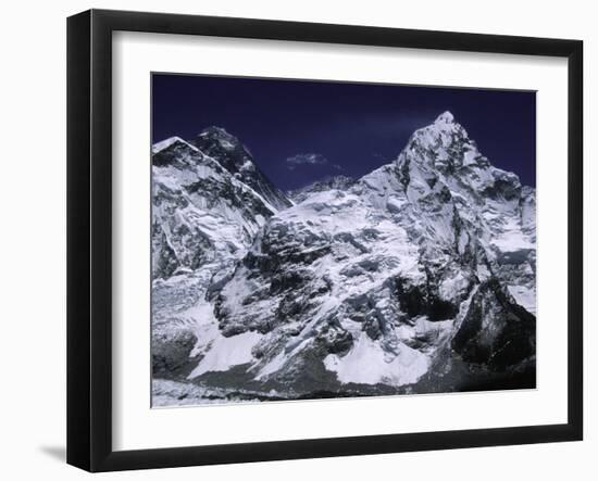 Mount Everest and Ama Dablam, Nepal-Michael Brown-Framed Premium Photographic Print