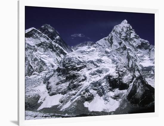 Mount Everest and Ama Dablam, Nepal-Michael Brown-Framed Premium Photographic Print