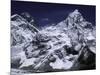 Mount Everest and Ama Dablam, Nepal-Michael Brown-Mounted Premium Photographic Print