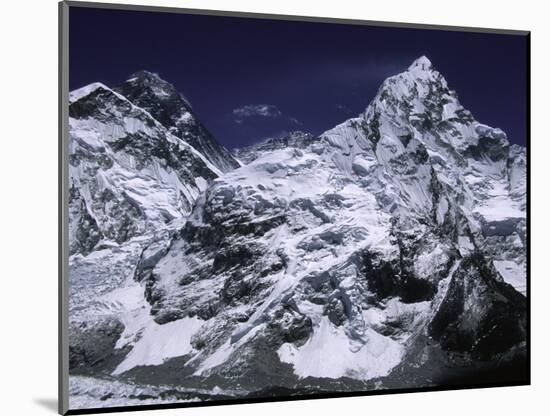 Mount Everest and Ama Dablam, Nepal-Michael Brown-Mounted Photographic Print