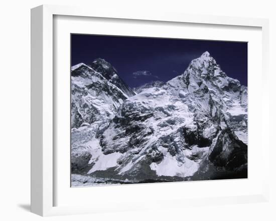 Mount Everest and Ama Dablam, Nepal-Michael Brown-Framed Photographic Print