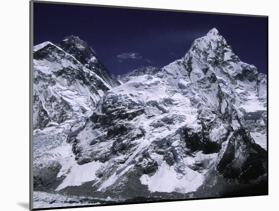 Mount Everest and Ama Dablam, Nepal-Michael Brown-Mounted Photographic Print