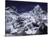 Mount Everest and Ama Dablam, Nepal-Michael Brown-Stretched Canvas