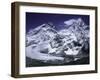 Mount Everest and Ama Dablam Seperated by a Glacier, Nepal-Michael Brown-Framed Premium Photographic Print