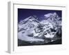 Mount Everest and Ama Dablam Seperated by a Glacier, Nepal-Michael Brown-Framed Premium Photographic Print